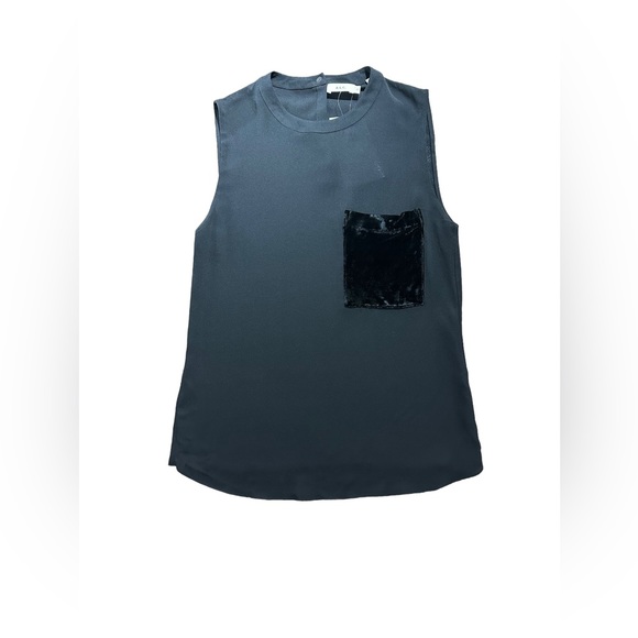 NWT A.L.C Silk Cami w/ Velvet Pocket. Sz 2 Small - Picture 4 of 6